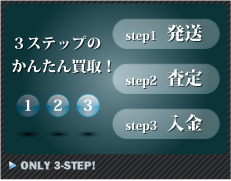 ３ステップのかんたん買取！発送・査定・入金